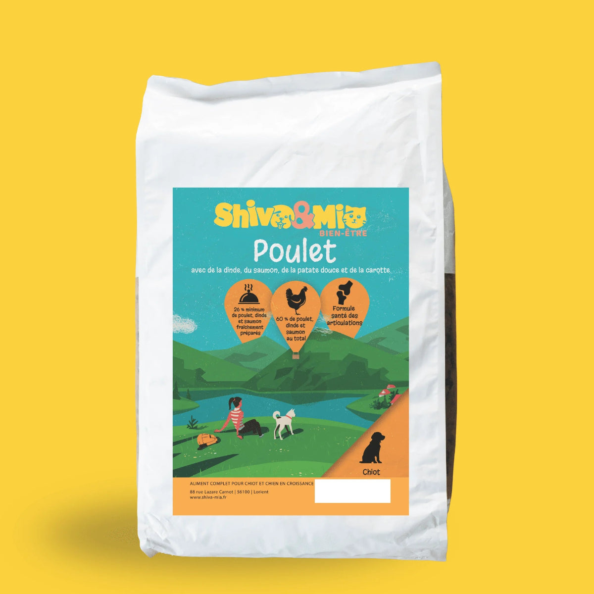 Sac de croquettes pour chiot sans céréales