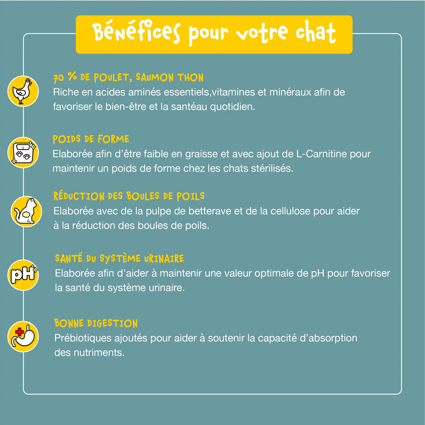 Bien-Être Plus – Croquettes Sans Céréales pour Chats Stérilisés au Poulet, Thon & Saumon Shiva & Mia