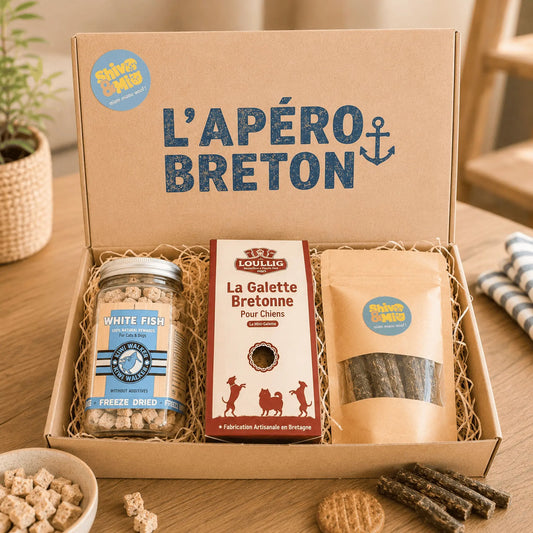 L'Apéro Breton ! Panier garni de friandises naturelles pour chien