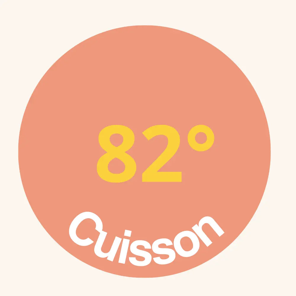 Une cuisson à base de température de 82°C pour les croquettes Shiva et Mia. 